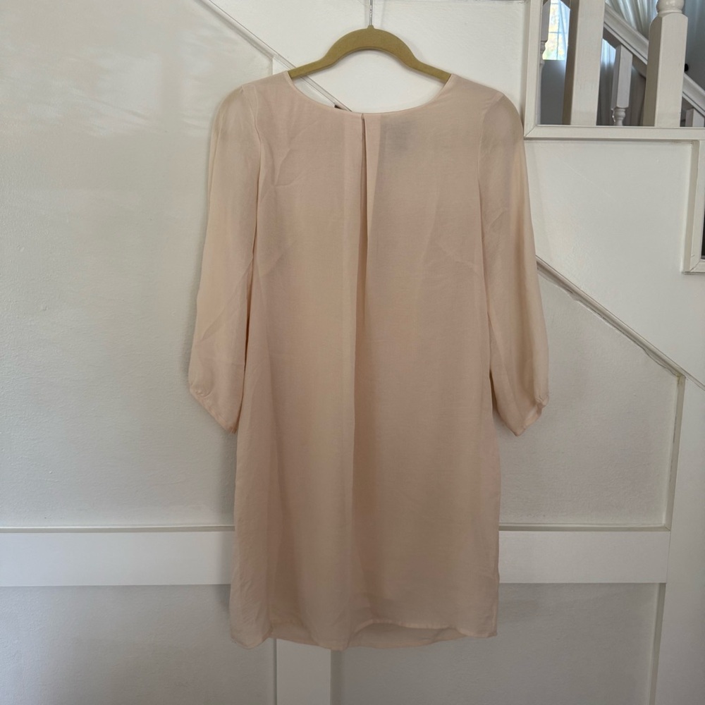 H&M Soft Cream Long Sleeves Shift Dress size 4
